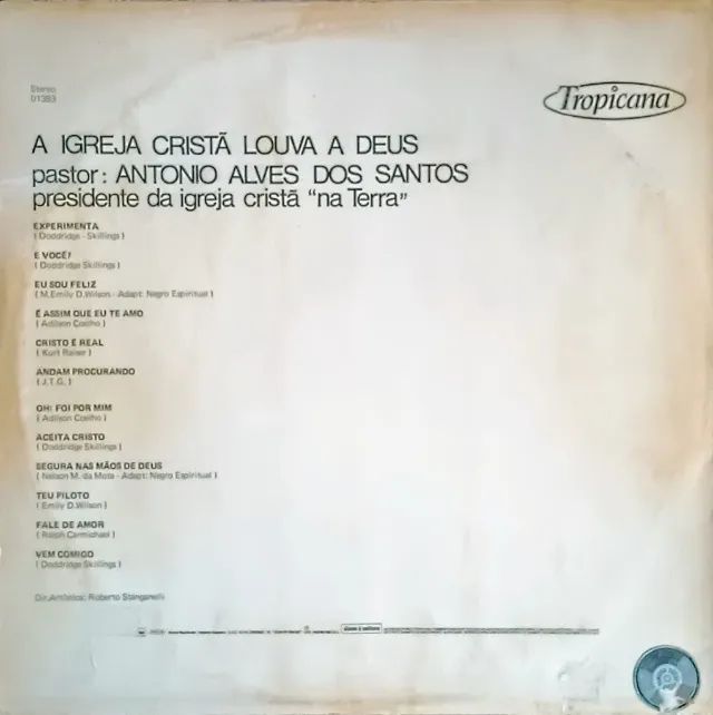 Lp Disco Vinil Evangélico Pr Antonio Alves Dos Santos A igreja cristã louva a Deus - Raro - Foto 2