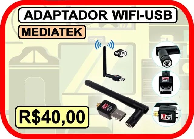 Adaptador WiFi USB (Entrega Grátis-Produto Novo)