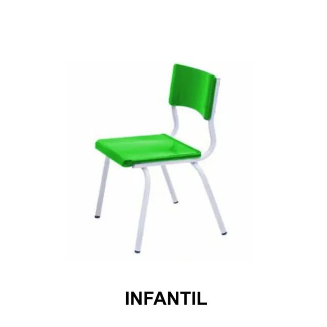 Cadeira Escolar Infantil Cor Verde Confortável e Durável Ideal para Crianças Modelo 41097 - Foto 2