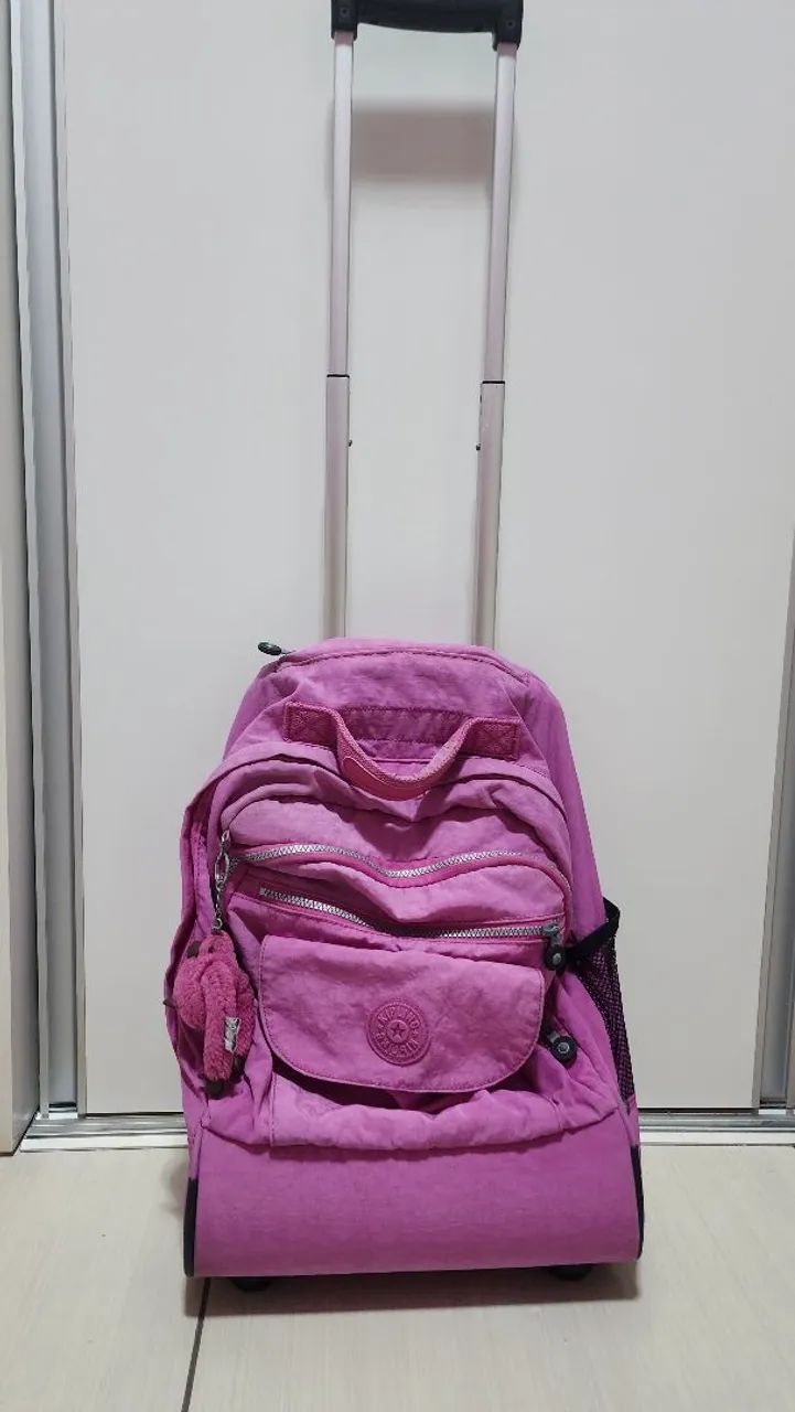 Mochila de Rodinhas Kipling Rosa