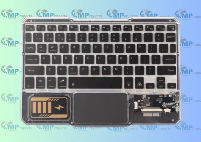 Loja MP Imports: Kit Teclado E Mouse Sem Fio Transparente Bluetooth - Foto 3