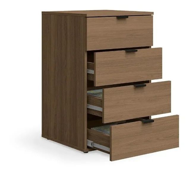 Gaveteiro Volante 4 Gavetas Carvalho Munique F204 - Kappesberg - Foto 3