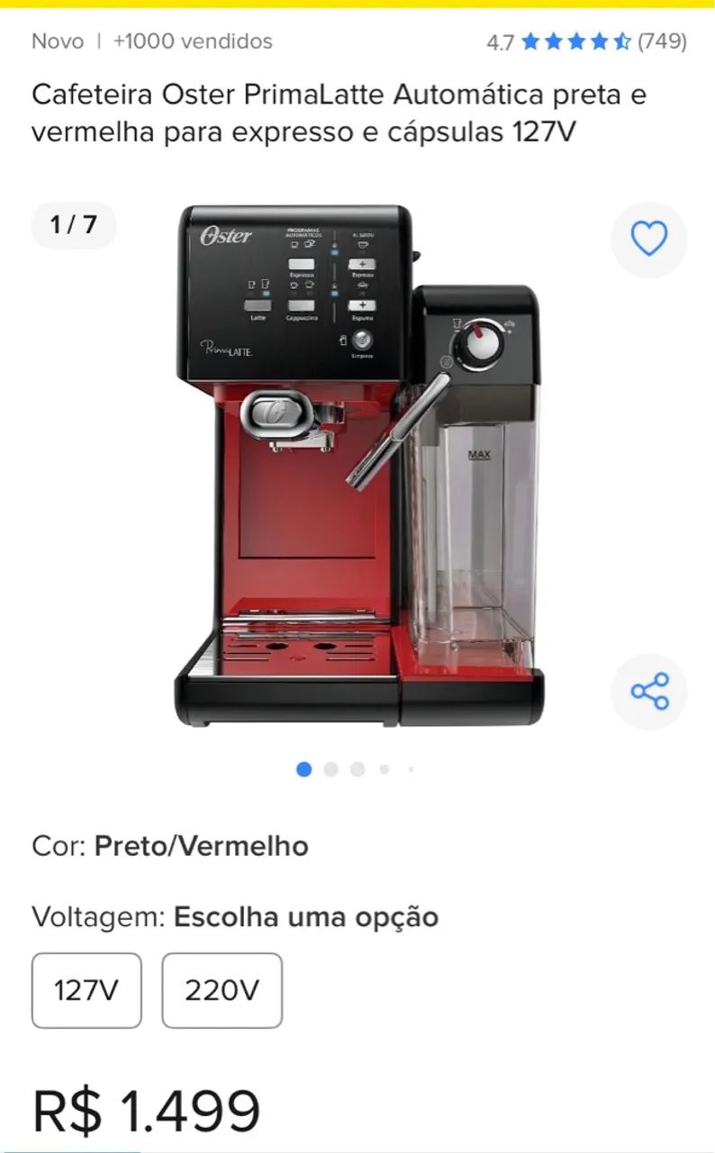 Cafeteira Oster Prima Latte - Foto 5