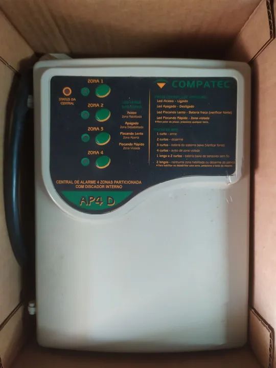 Alarme Residencial 4 Zonas Compatec AP4 D