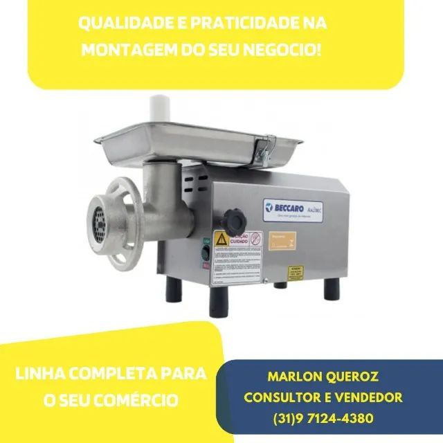 Moedor de Carne Beccaro Boca 8 Bivolt Novo
