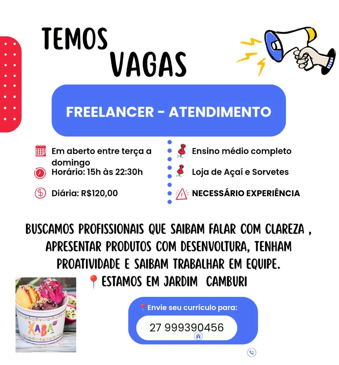 ATENDENTE FREELANCER