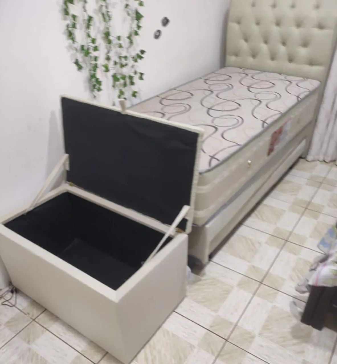 Cama Box de solteiro com Baú - Novo