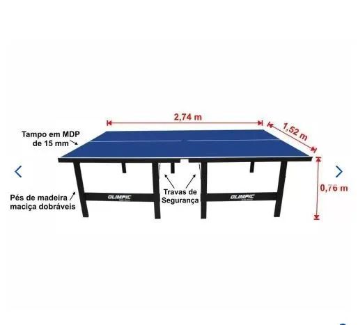 Mesa de Ping Pong (tenis De Mesa) Klopf 1005 Oficial MDP de 15mm C