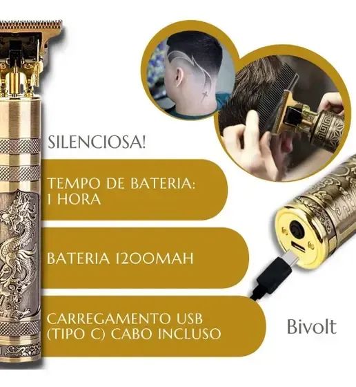 Aparelho De Barbear E Cortar Cabelo A Prova De Água Eletrico - Foto 2