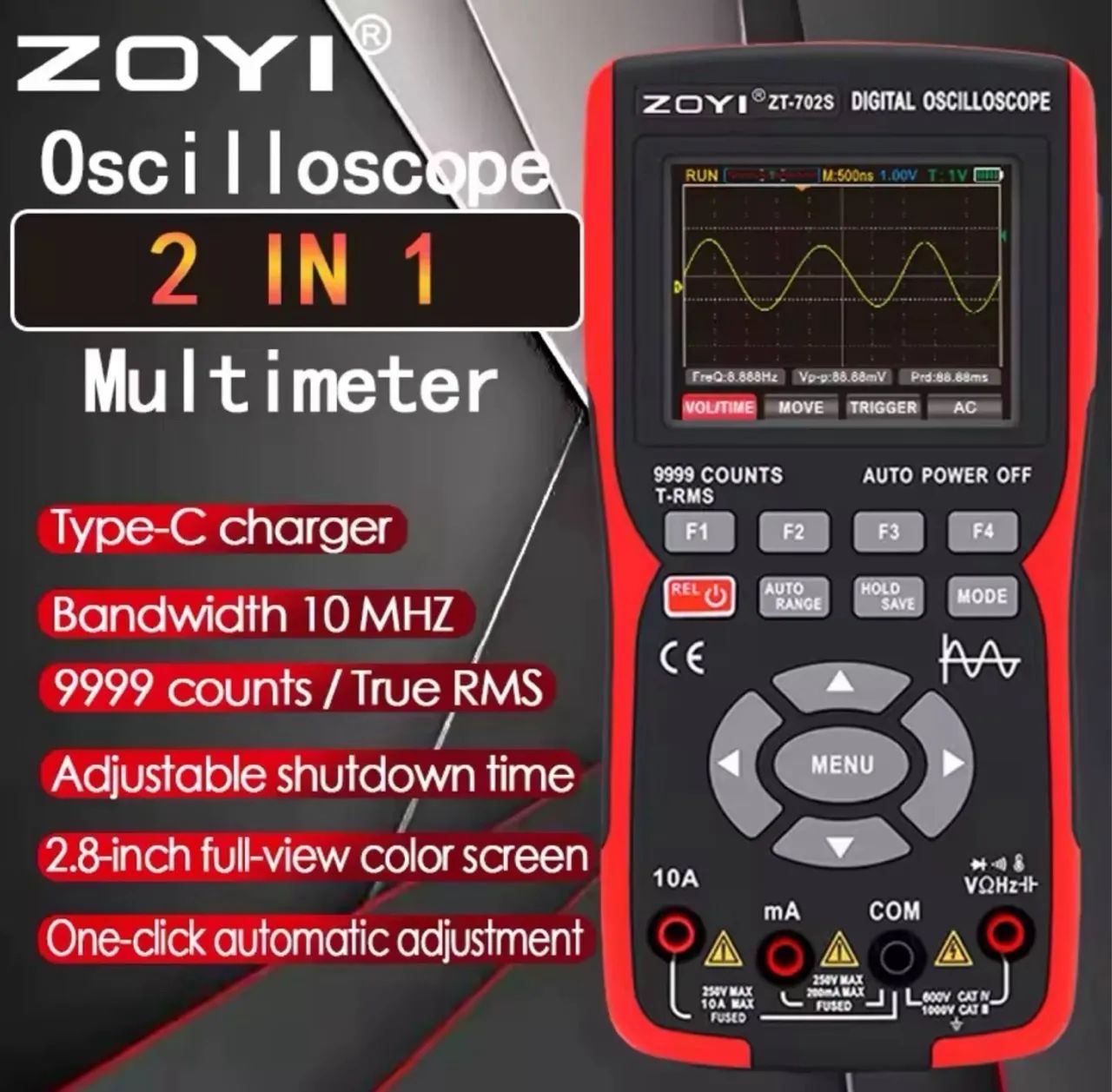 Multímetro Digital ZOYI ZT-702S - Osciloscópio - Foto 3