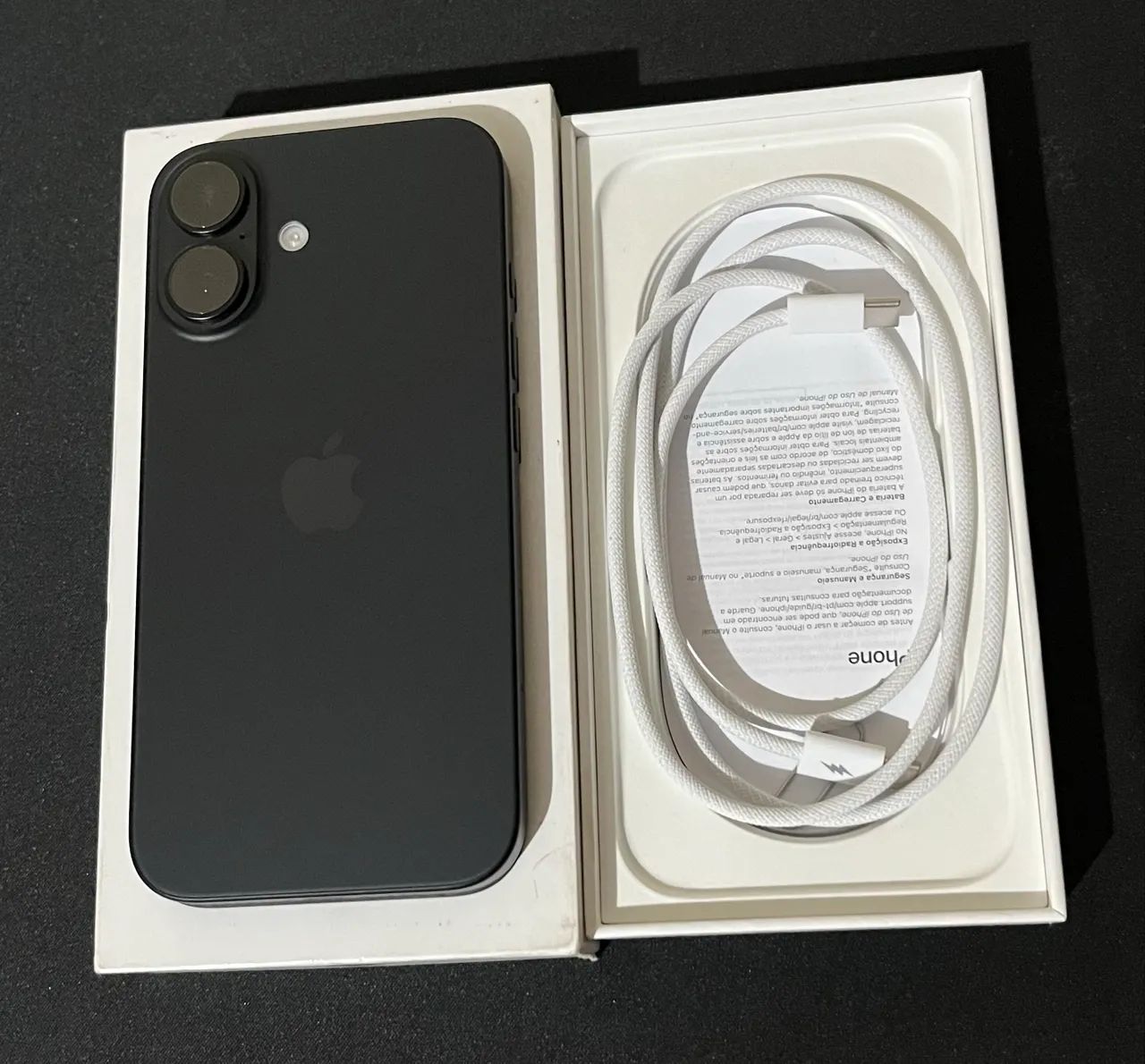 iPhone 16 preto 128gb bateria 100% na garantia Apple até 21/01