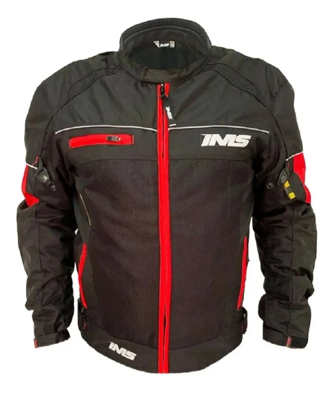 Jaqueta de Motoqueiro IMS - Preta com Vermelho