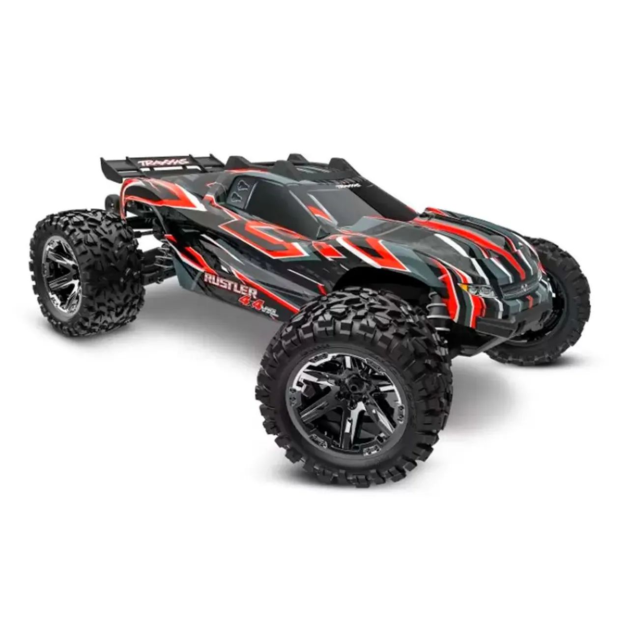 TRAXXAS 1/10 RUSTLER VXL 4WD BLX TQI TSM RED 67376-4 - Brinquedos