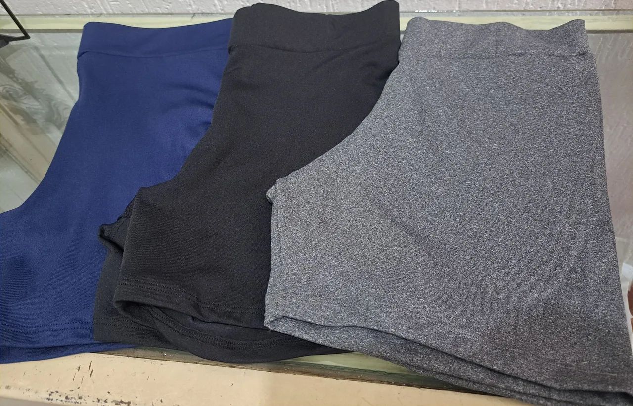 Kit 3 Short Curto poliéster P M G Gg