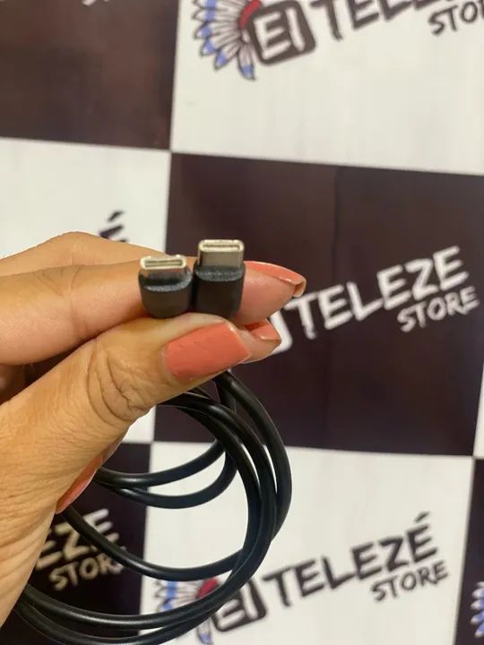 Cabo carregador 2 pontas tipo C - Novo  - Foto 2