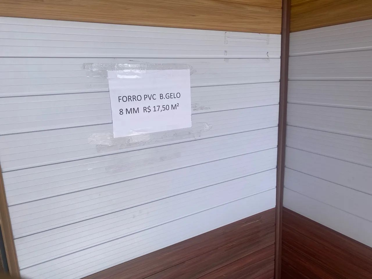 Forro pvc branco gelo 8 mm R$ 17,50m2º - Foto 3
