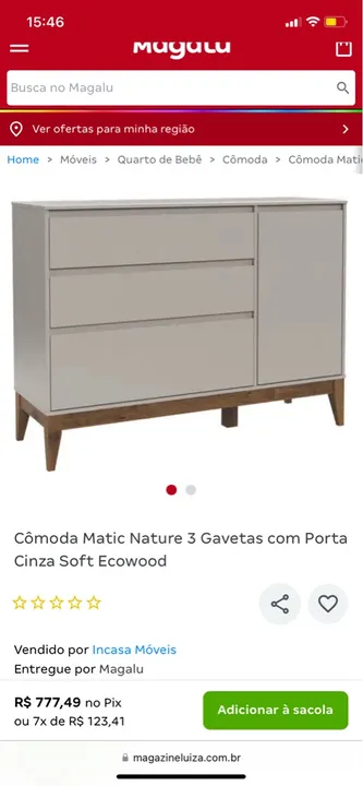 MENOR VALOR PRA LEVAR HJ Cômoda Matic