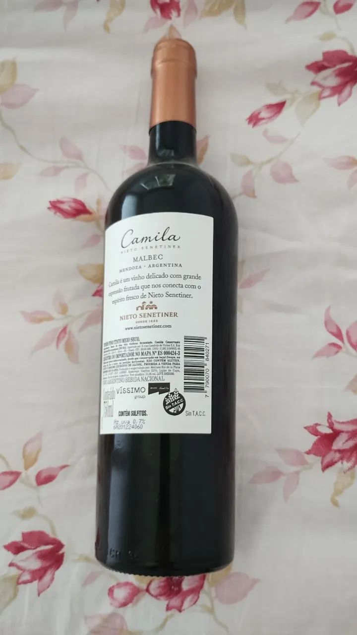 Vinho argentino Camilla Senetier