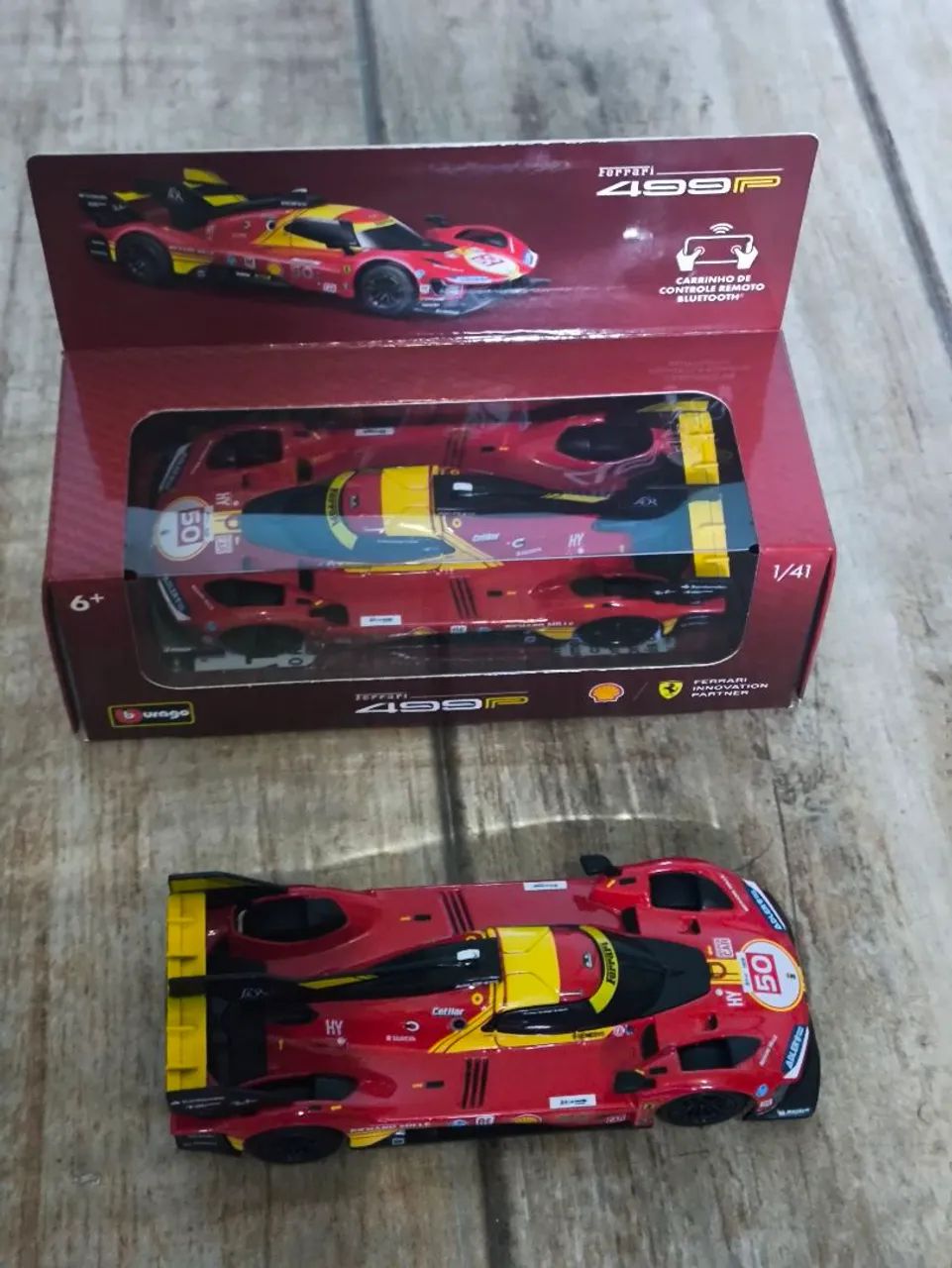Carrinho coleção Ferrari Shell  controle bluetooth  - Foto 4