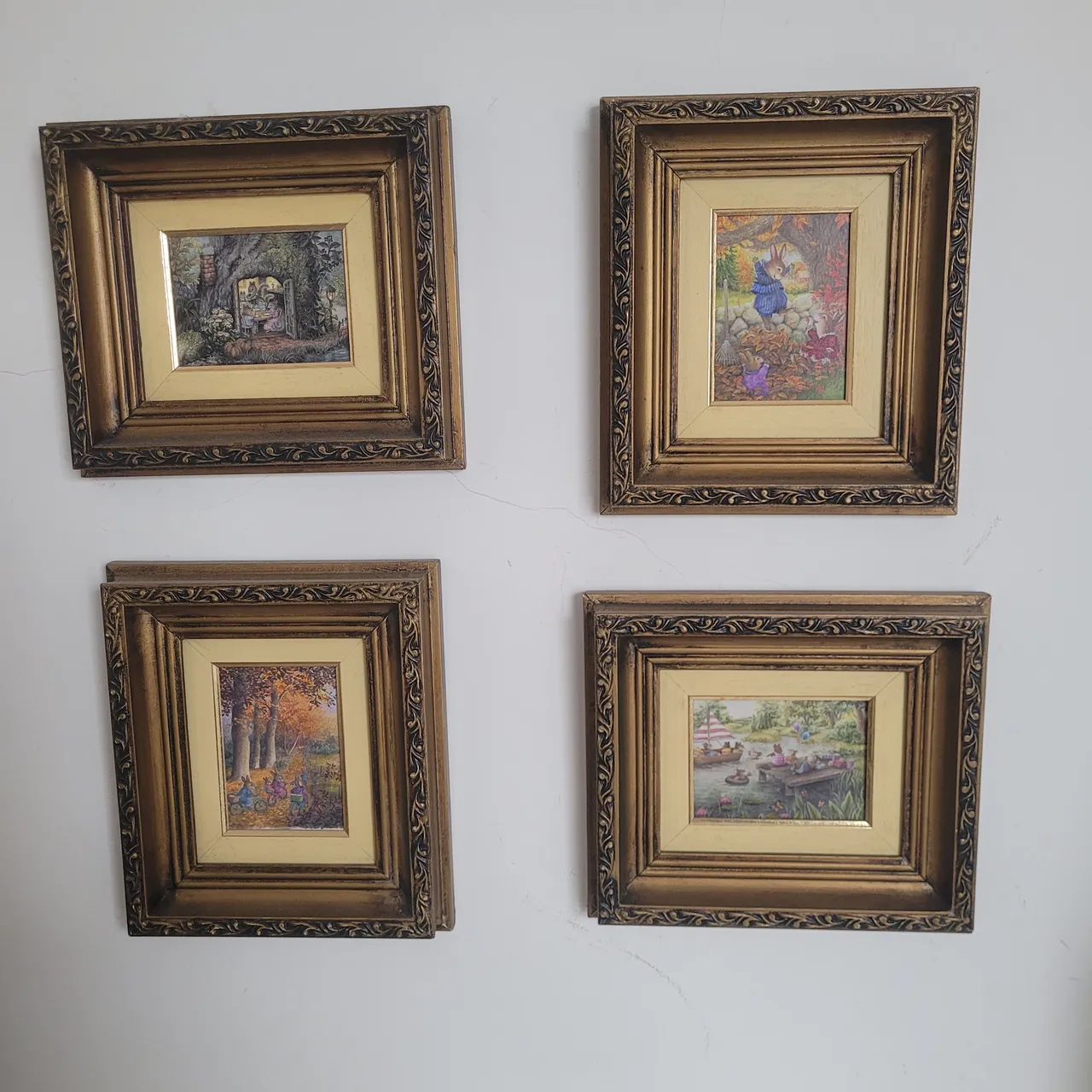 Conjunto de 4 Quadros Decorativos Vintage