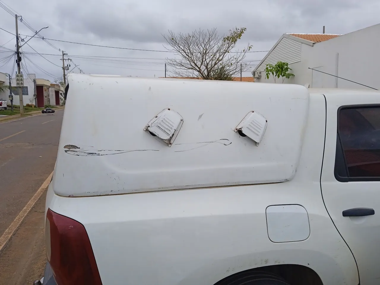 Teto de fibra para pick-up - Branco