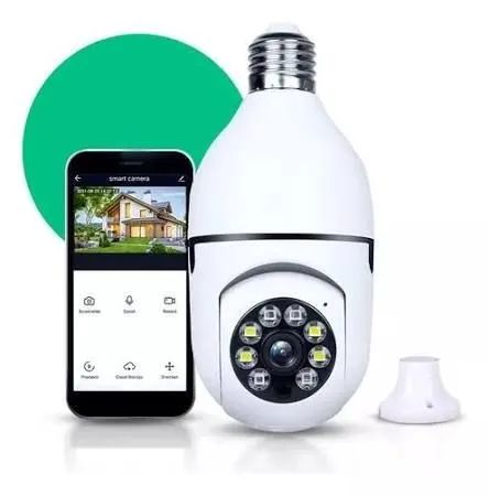 Câmera Lâmpada IP Wi-Fi 360º | Full HD | Visão Noturna Colorida | Áudio Bidirecional<br> - Foto 6