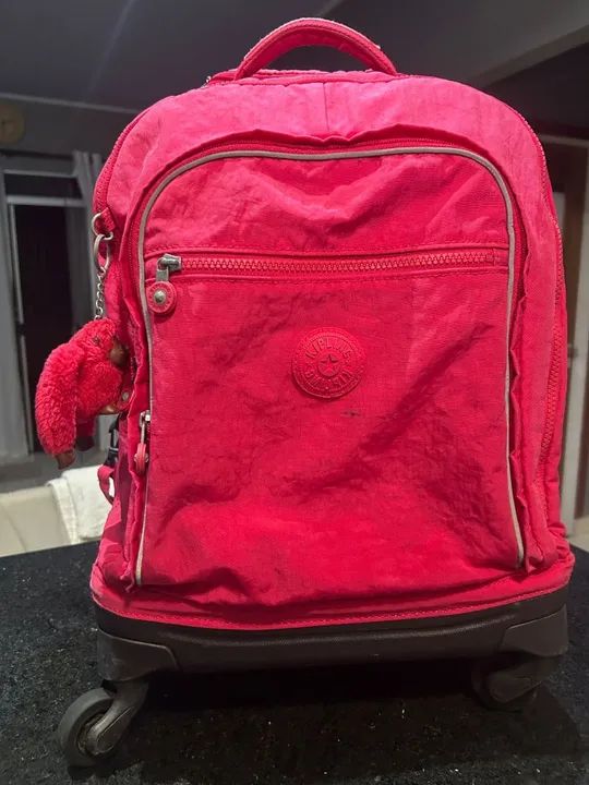 Mochila de rodinhas rosa Kipling * - Foto 2