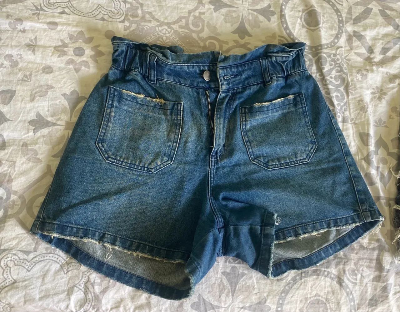 Short cintura alta jeans 