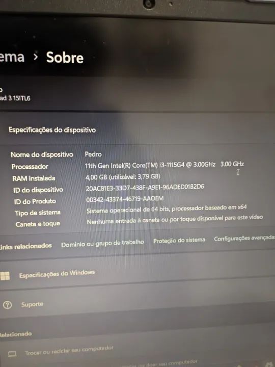 Notebook Lenovo Ideapad 3i Intel Core i3 4GB  - Foto 5