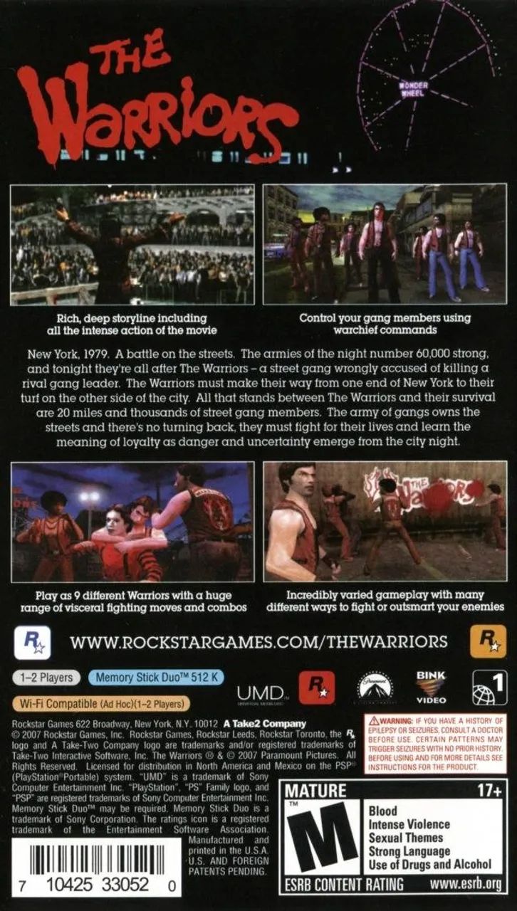 Jogo The Warriors Psp Completo - Foto 2