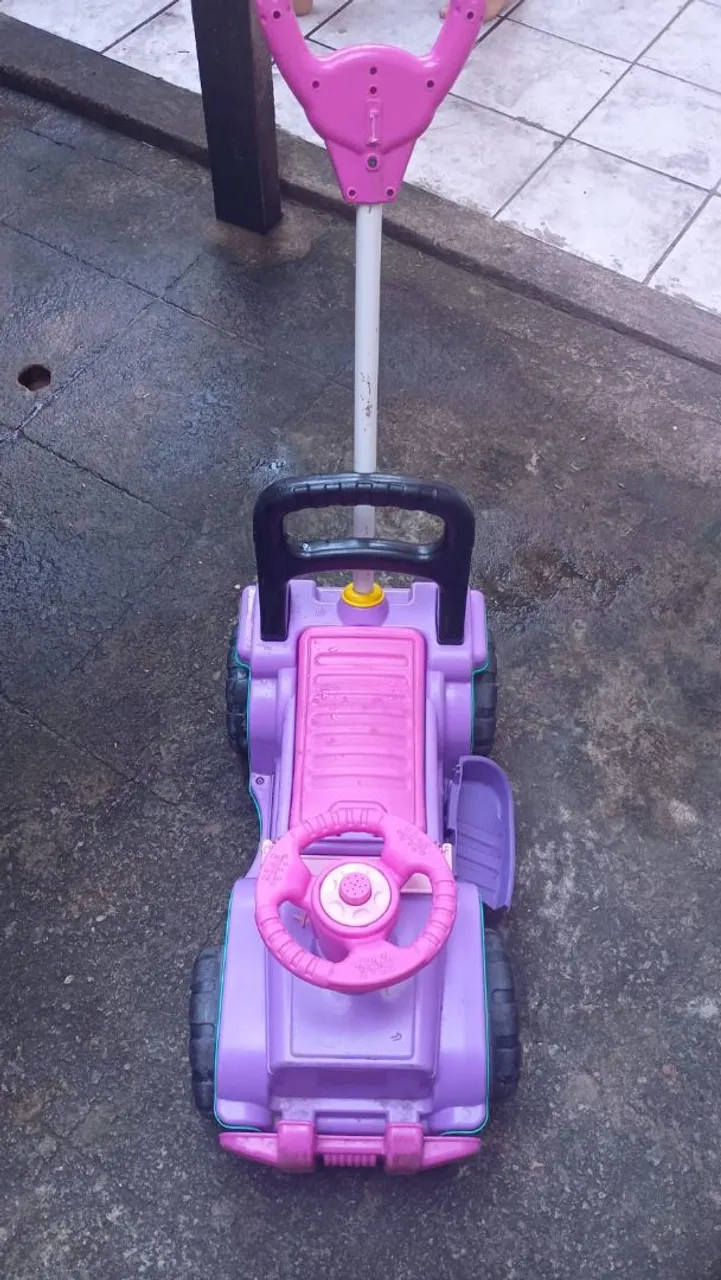 Andador Infantil - Carrinho Rosa e Roxo