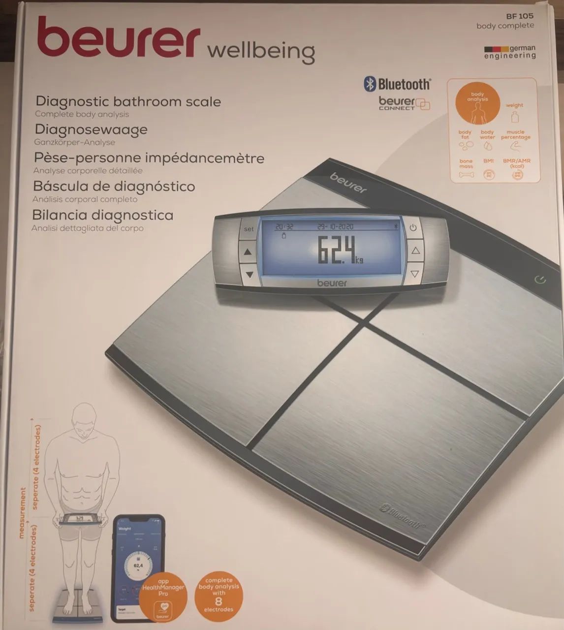 Balança Digital bioimpedância Beurer com Análise de Composição Corporal - Foto 2