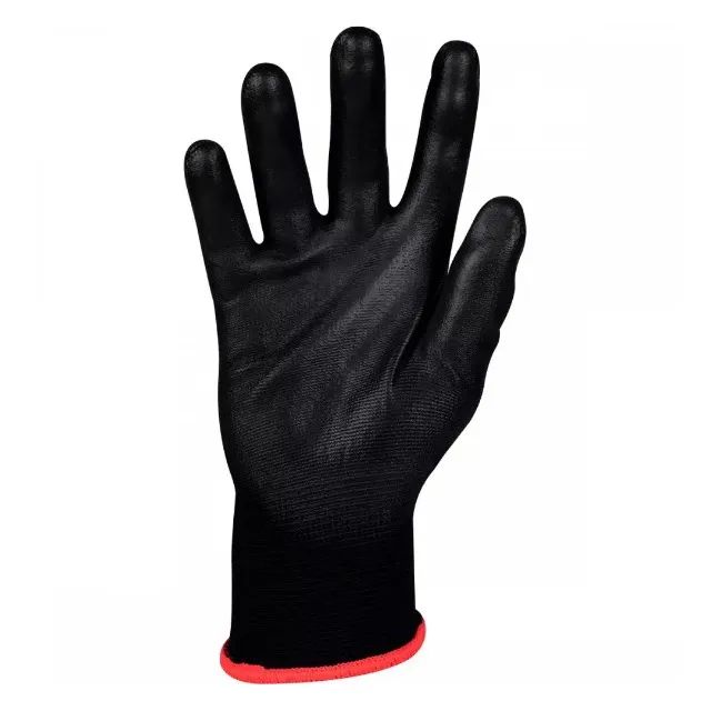 LUVA DE SEGURANÇA PU PRETA POLIESTER TAM 9" G - WORKER - Foto 3