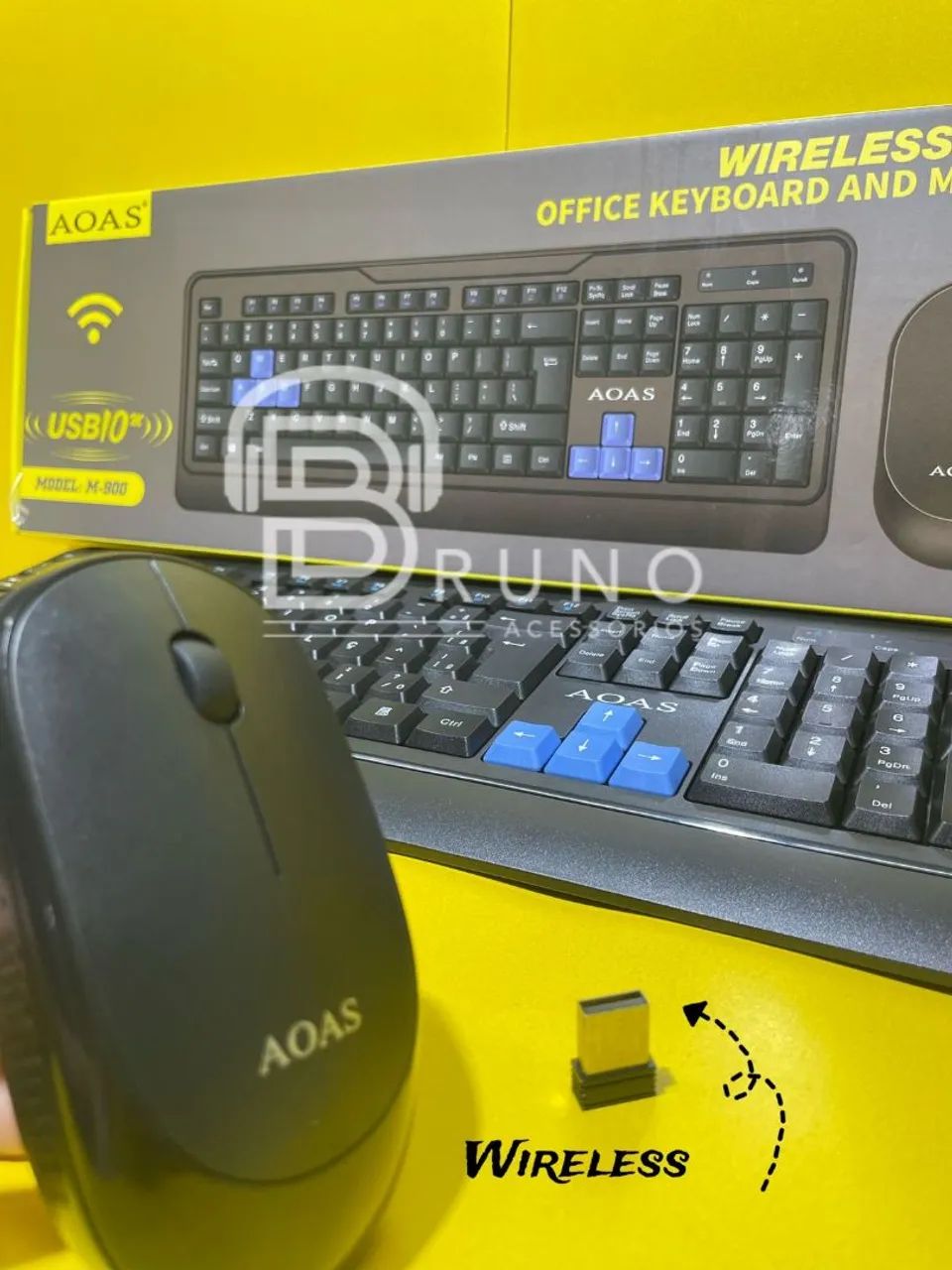 Kit Teclado e Mouse Sem Fio - Foto 2