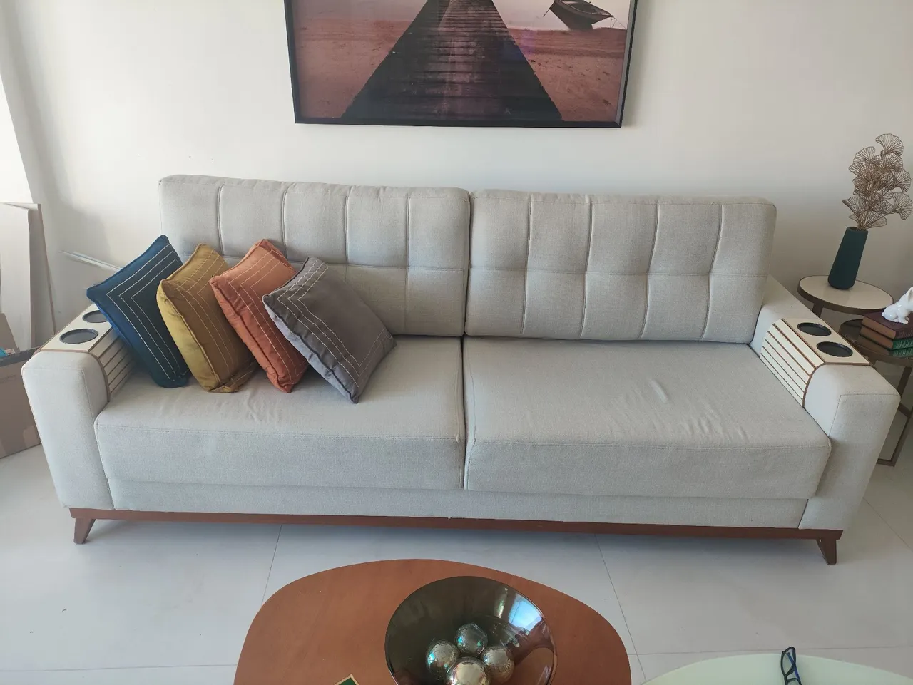 Sofá 3 lugares retrátil com design moderno 2,30