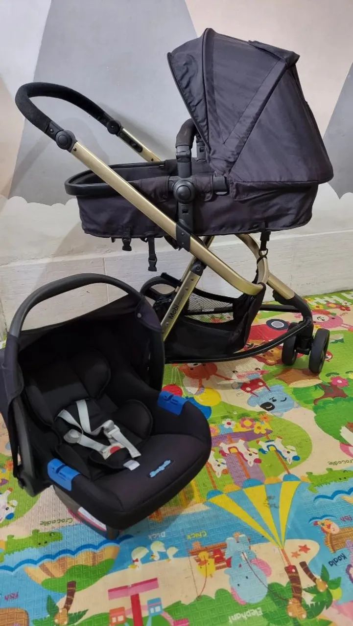 Carrinho Moisés e bebê conforto Estado de novo sem marca de uso com preço baixo  - Foto 4