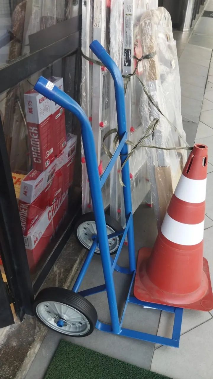 Carrinho Carga 150Kg Pneu Maciço Metalosa - Foto 4