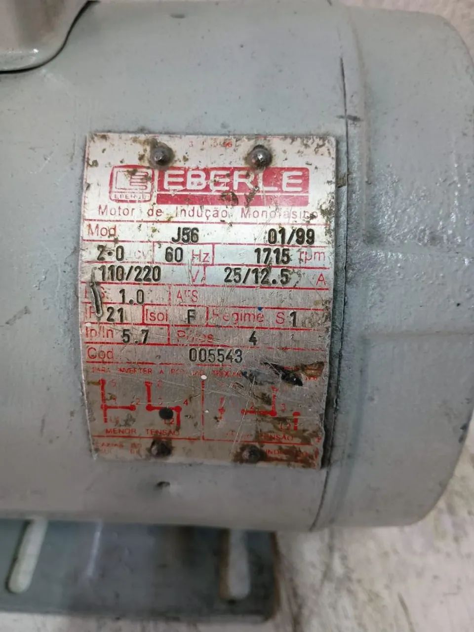 Motor 2 CV baixa rotação RPM 1715 MONOFÁSICO  - Foto 3