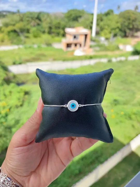 Pulseira de olho grego - Prata 925k