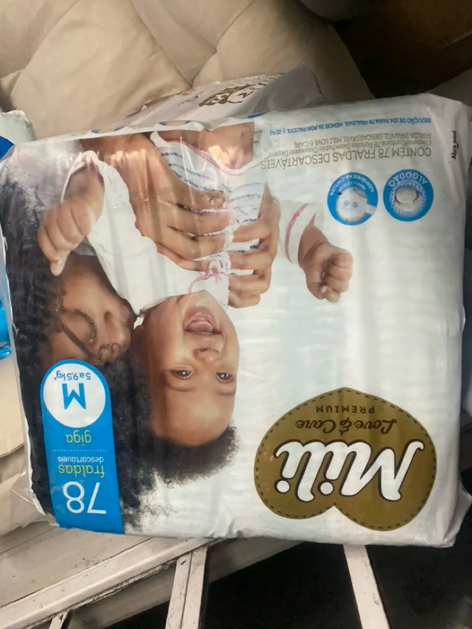 Fraldas Descartáveis Mili Love & Care Giga M 78 unidades