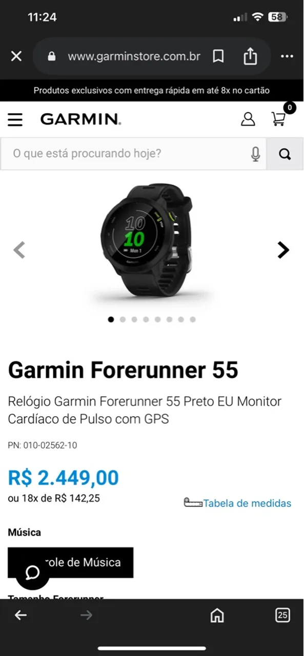 Garmin Forerunner 55 - Relógio de corrida com GPS