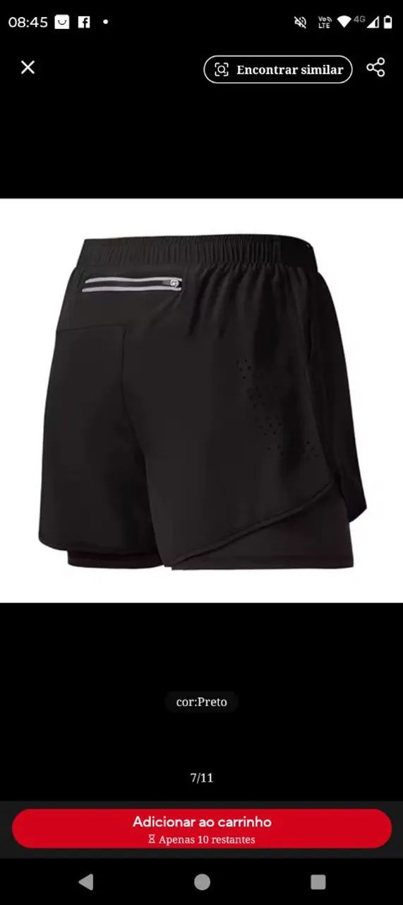 Short de corrida com detalhes refletivos - Foto 4