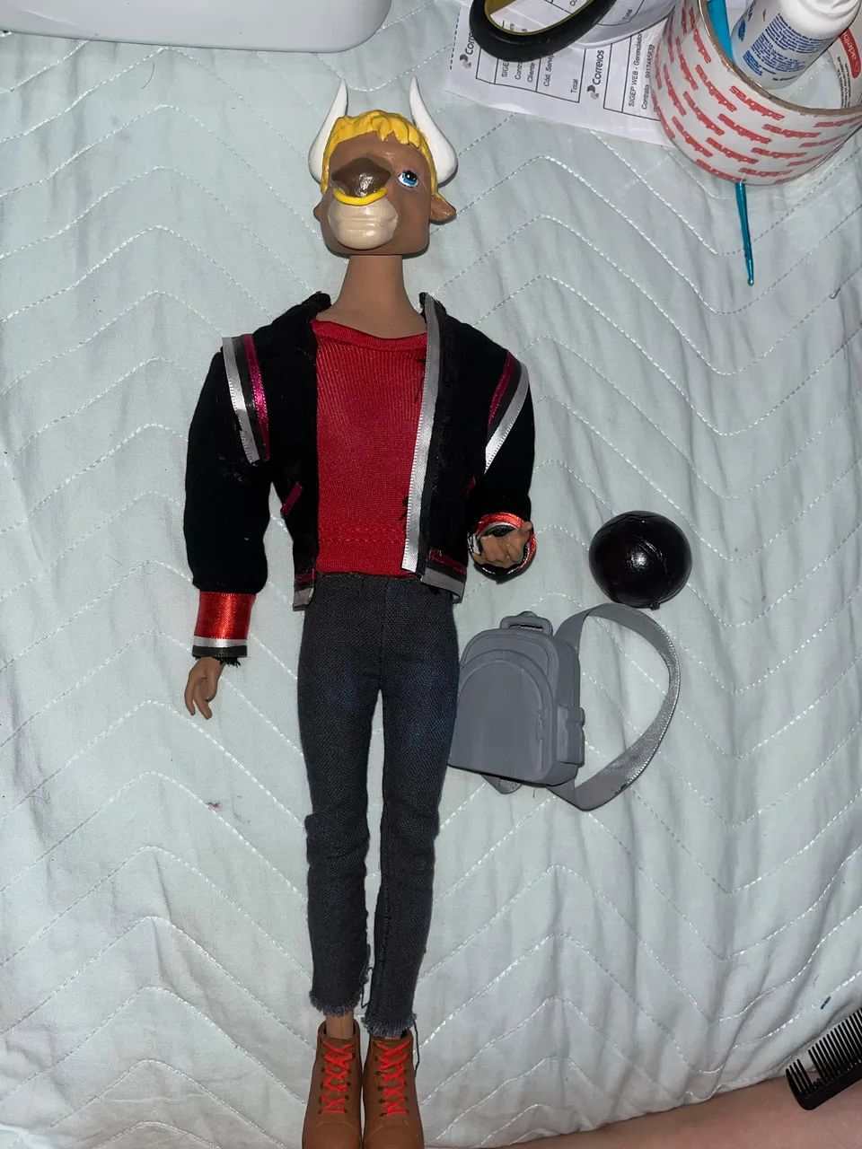 Boneco monster High manny taur custom artesanal 