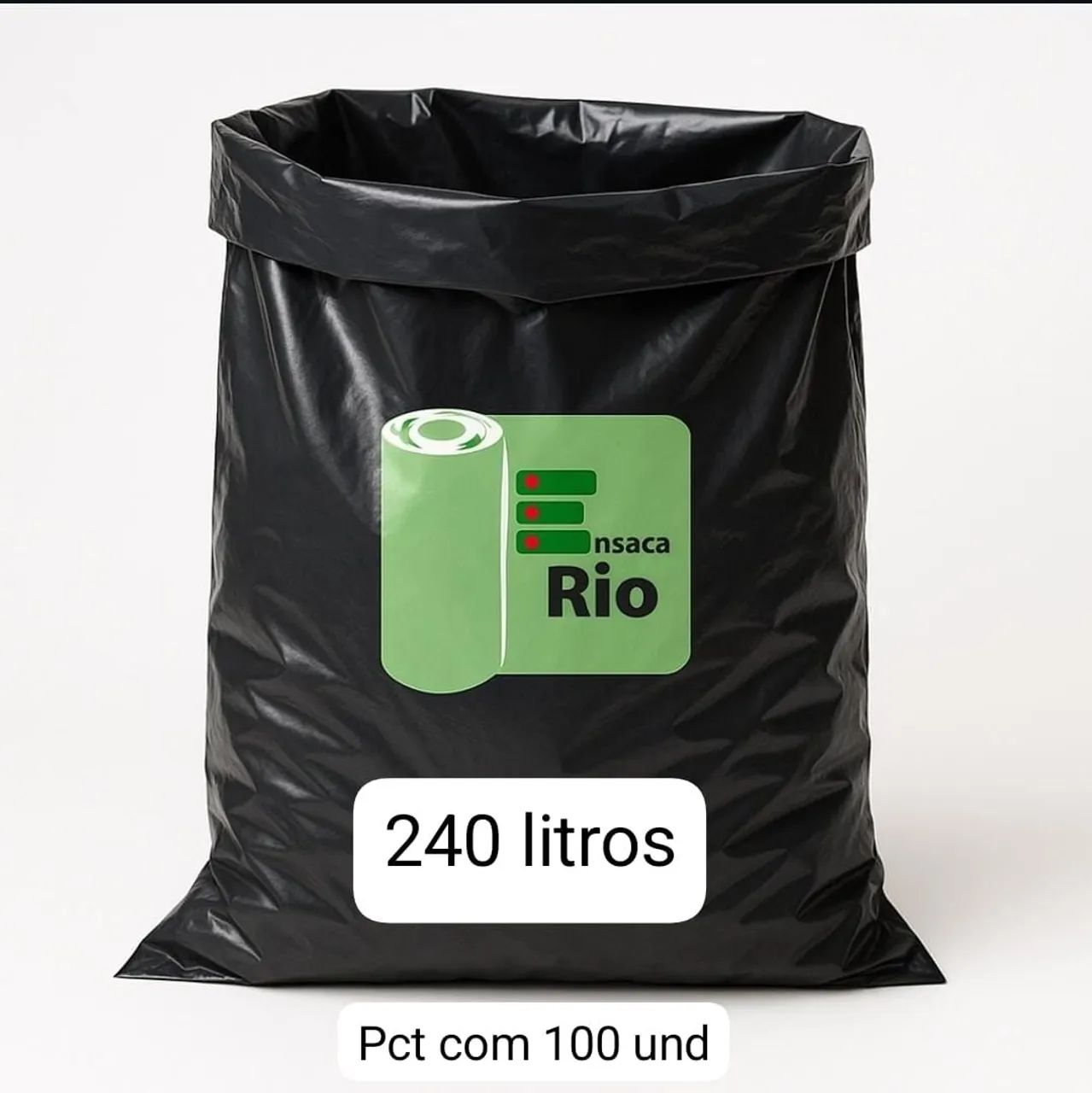 Saco lixo 240 litros com 100 und reforçada - atacado e varejo