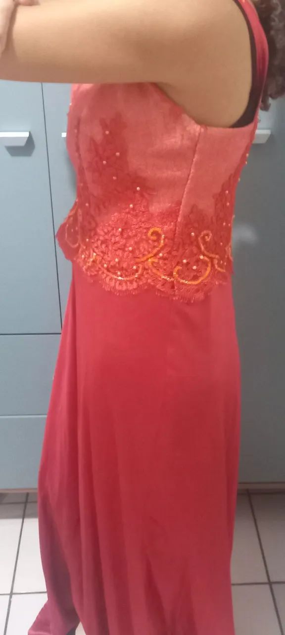 Vestido de renda rosa - Foto 2