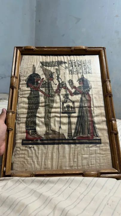 Quadro de papiro egípcio antigo 