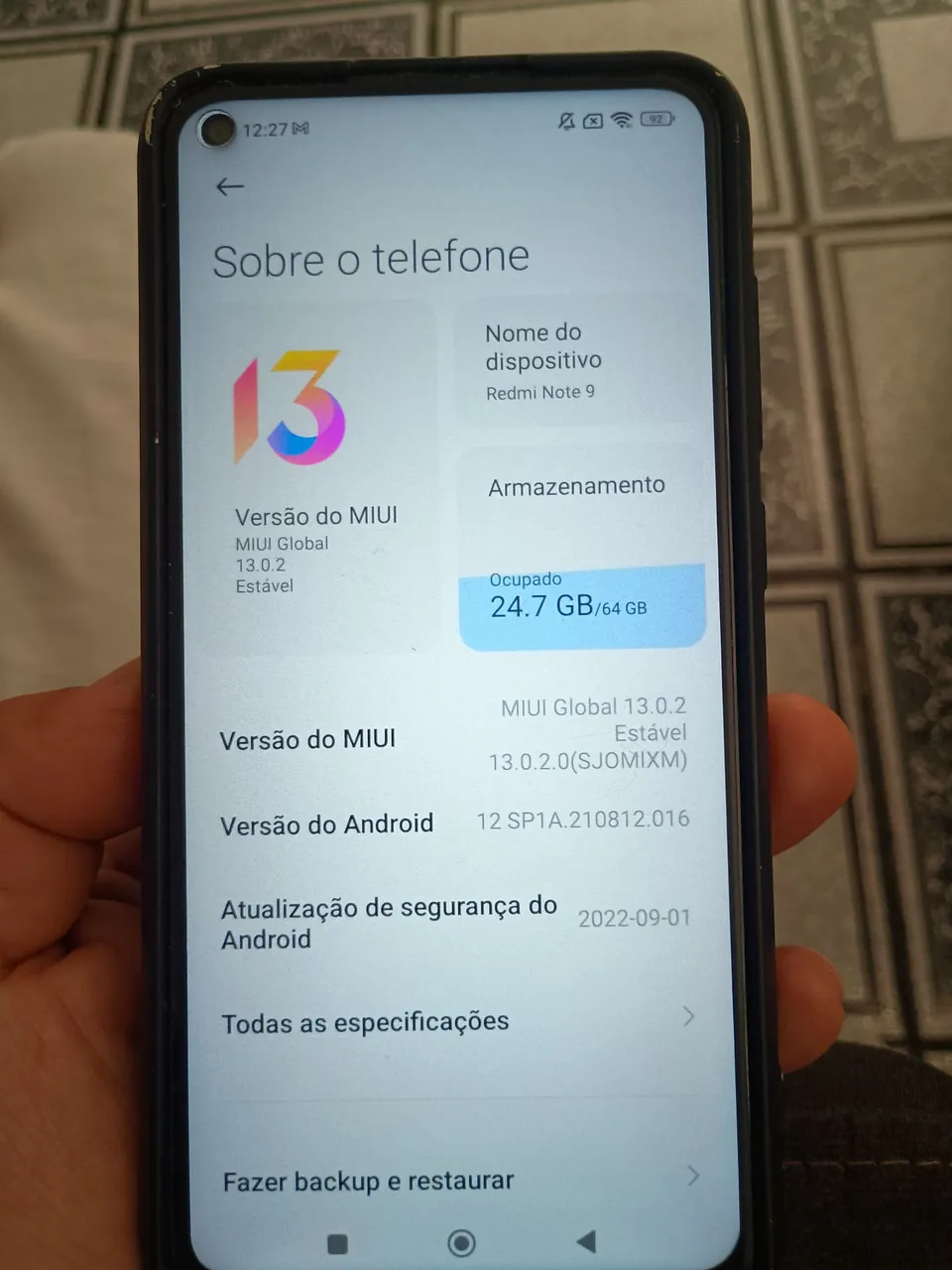 Celular redmi note 9