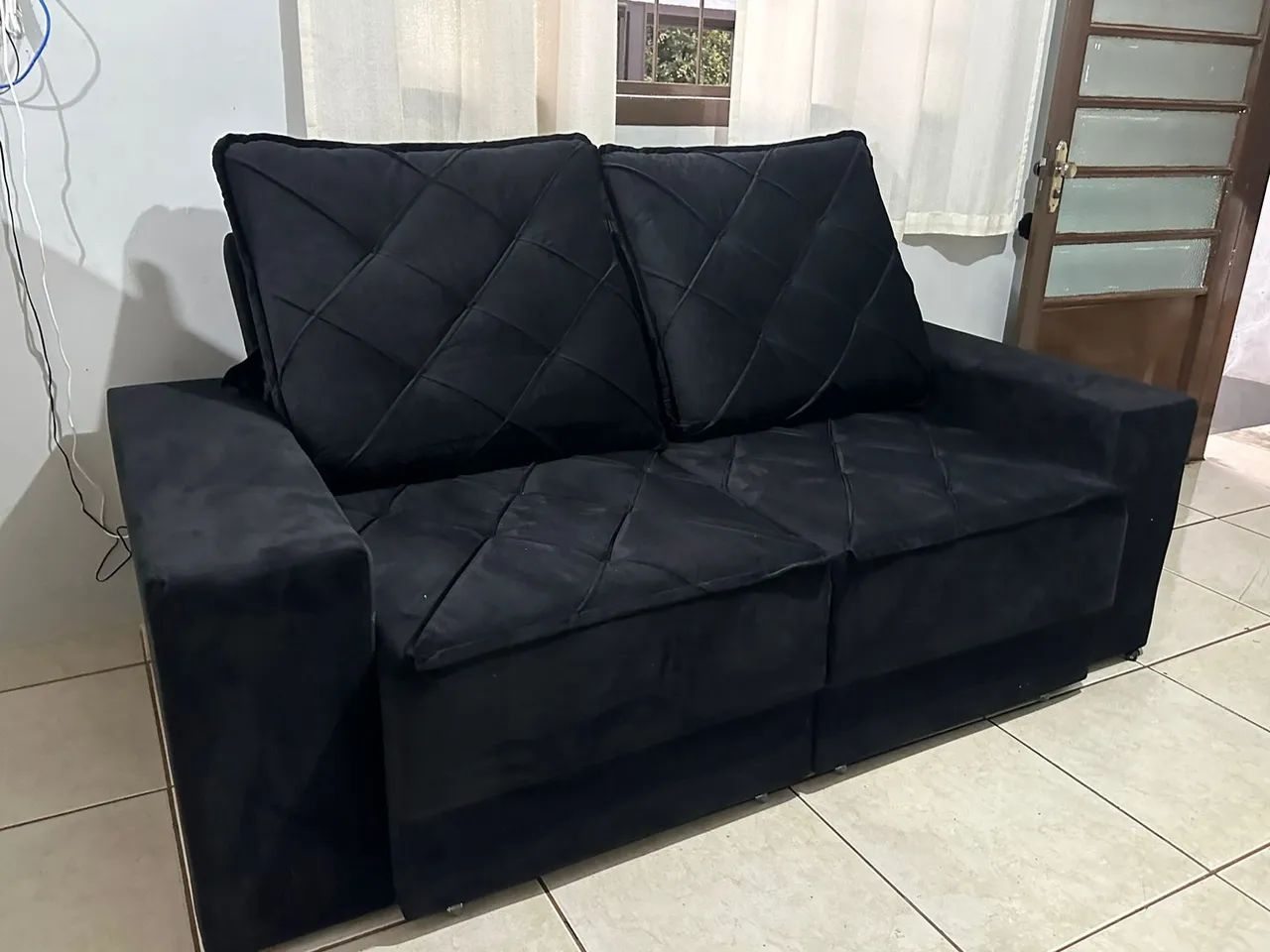 Sofá retrátil em 10 X $130.00 cartão de crédito novo Garantia  - Foto 4