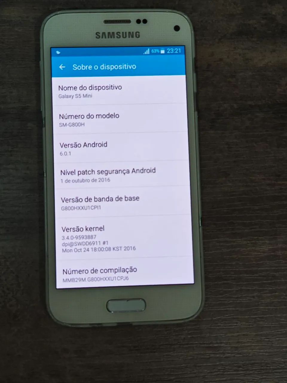 Samsung Galaxy S5 Mini branco - funcionando