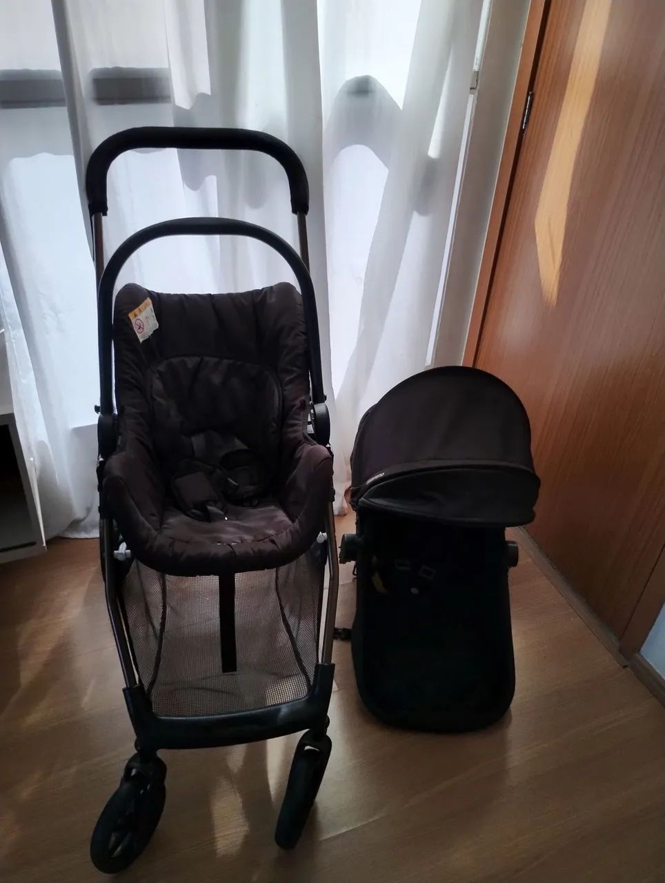 Carrinho de bebê Galzerano com bebê conforto - Foto 3